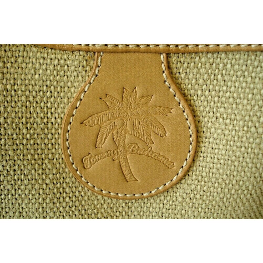 Tommy Bahama Womens Purse Tote Bag Shoulder Handbag Leather Trim Casual - Picture 5 of 9